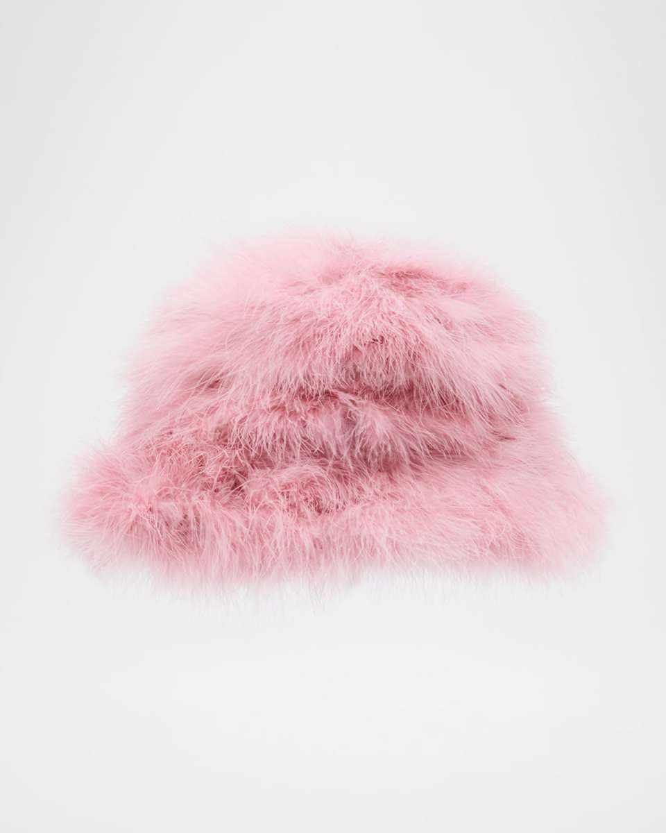 The Goldie Feathered Bucket Hat